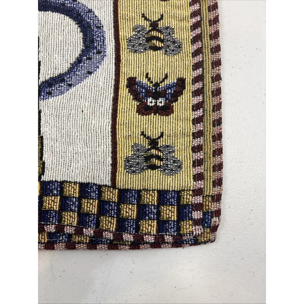 Tapestry Placemats Set Of 4 Watering Can Flowers‎ Butterflies Bees Garden Vibes